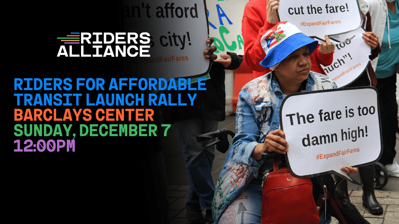 Riders for Affordable Transit Rally | Sunday, December 7