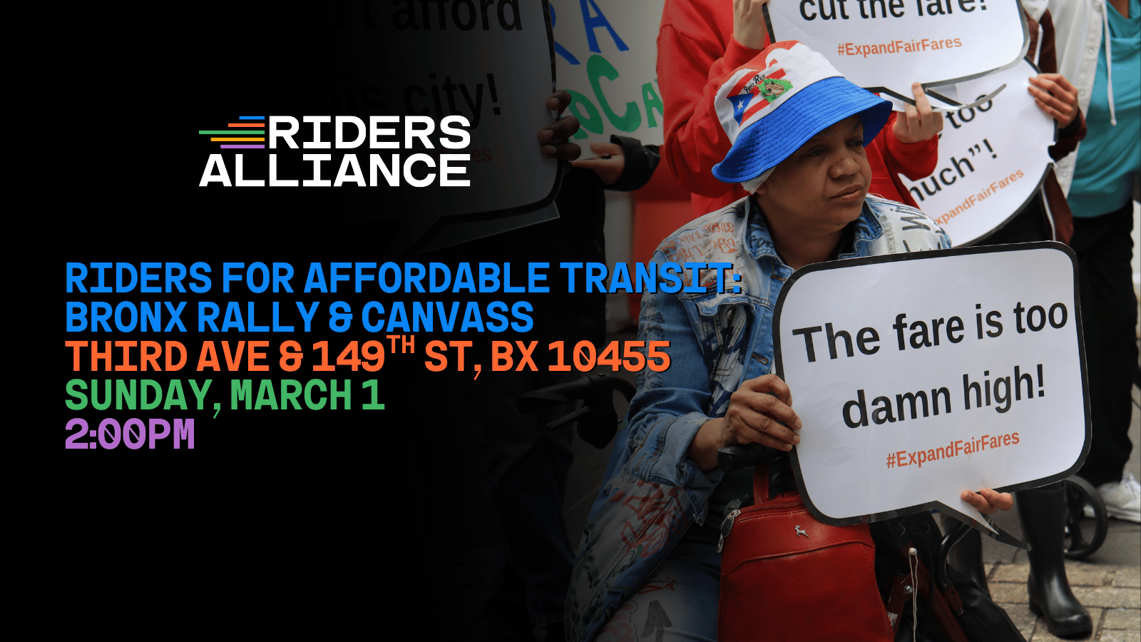 Rig Riders Rally Riders for Affordable Transit: Bronx Rally & Canvass